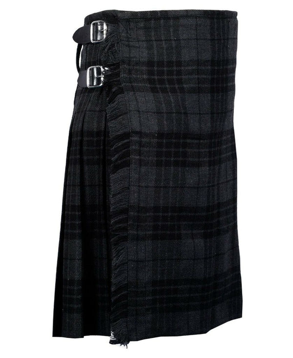 Scottish Traditional Highland 8 Yard Grey Watch Tartan Kilt Tartan Handmade 16oz Traditional - Kilt Box Shop